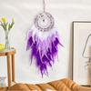 Purple Dream Catcher Wall Decor Feather Dream Catchers with Crystal Pendant Handmade Dreamcatcher Wall Hanging Ornament for Bedroom Living Room Home