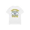 FILA Fusion Baseball Print Loose Fit Crew Neck Short Sleeve T-Shirt Men Tops White T11M122102FWT
