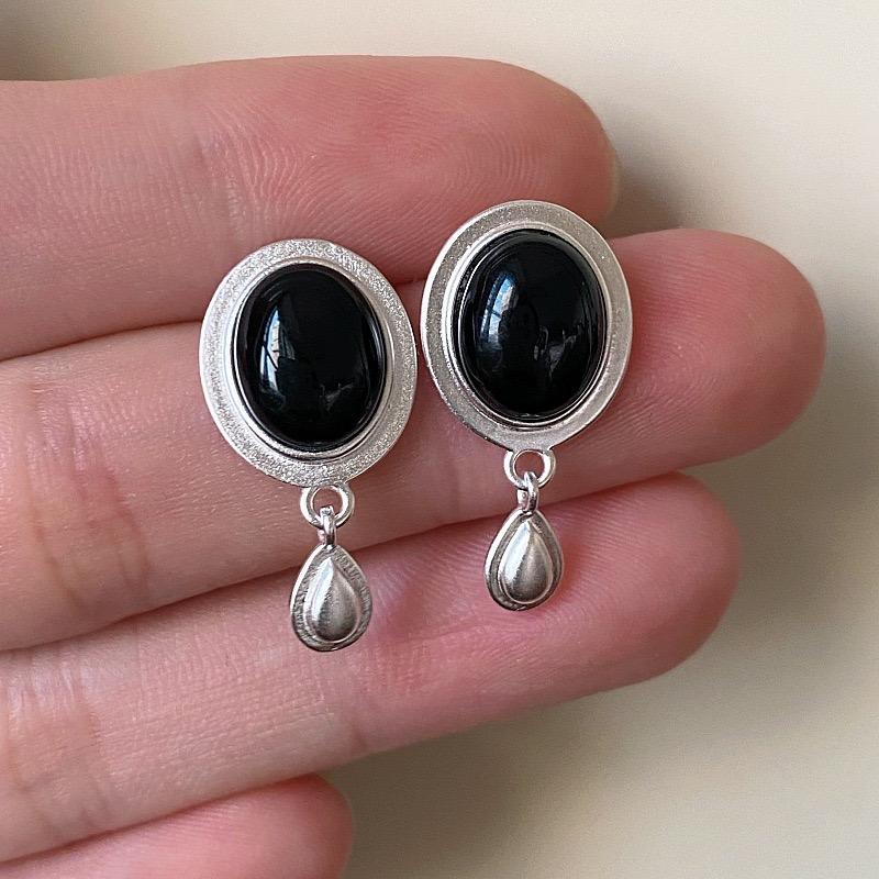 

925 Sterling Silver Earrings For Women Trendy Simple White Stone Earring Jewelry Prevent Allergy Party Christmas Accessories