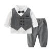 Set Formal Primăvară-Toamnă pentru Băieți Cocapsol: Ținută elegantă cu mânecă lungă pentru bebeluși (100 Zile până la 1 An).