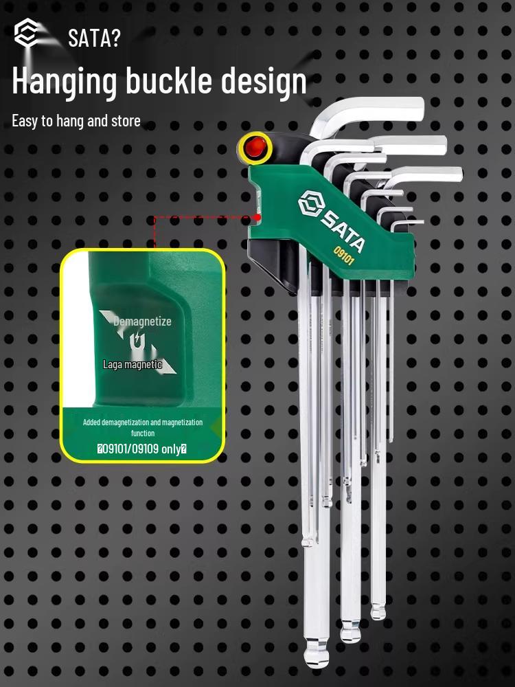 SATA Extra Long Hex & Torx Wrench Set with Ball & Flat Heads