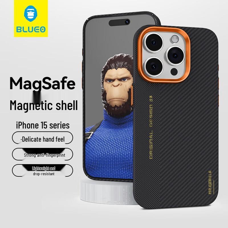 Мистер. Керамический чехол Blue Ape из арамидного волокна для iPhone 15 Pro
