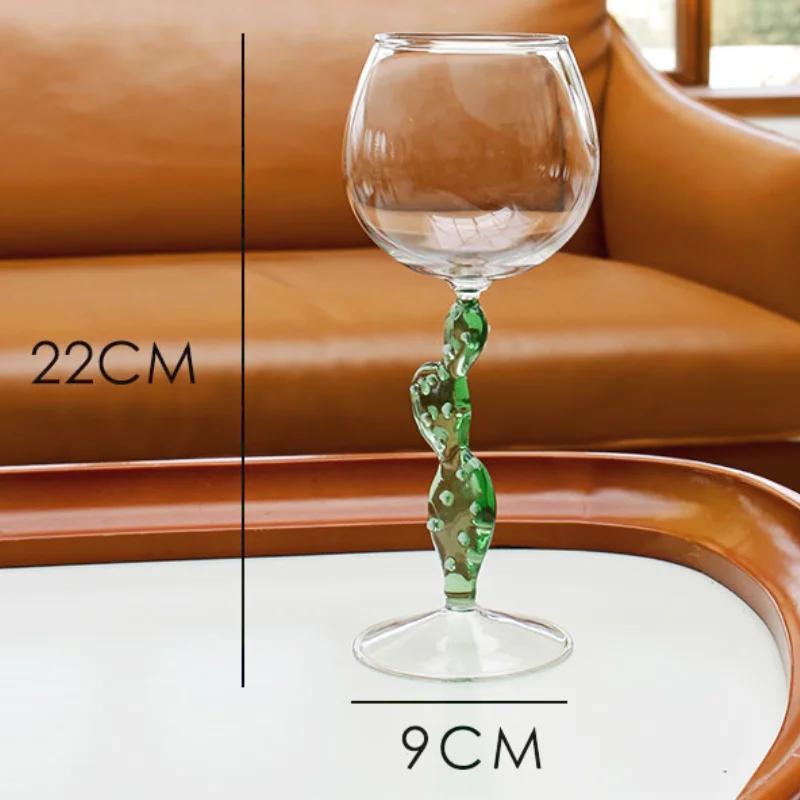Catus Shape Ins Nordic Wine Glass Champagne Glasses Wine Glass Dinkware Barware Heat Resistant Glass