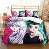 Hunter×Hunter Bedding Set Exquisite Bed Supplies Set Cartoon Anime Duvet Cover Bed Comforter Set Bedding Set Birthday Gift