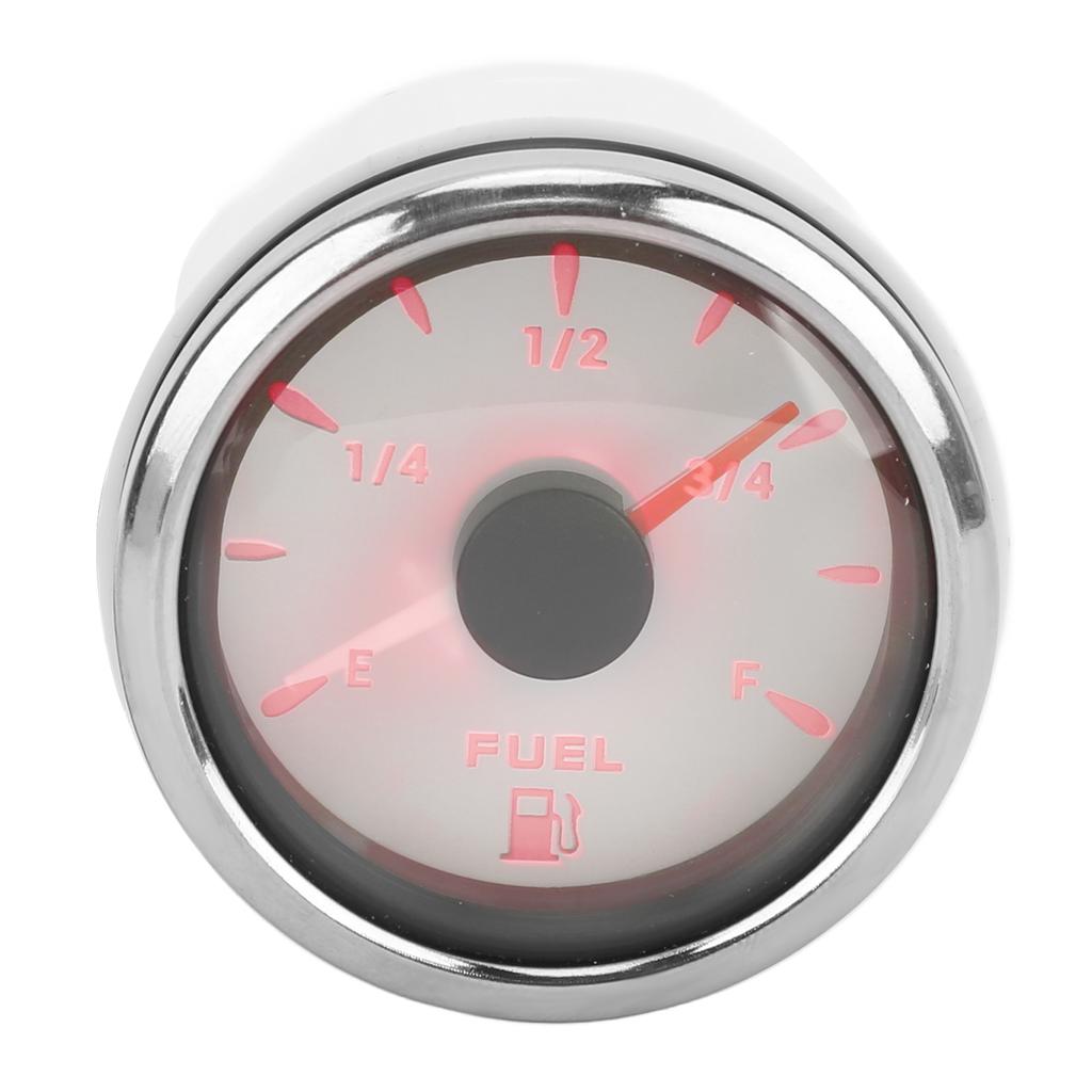 52MM Fuel Level Gauge 0‑190 Ohm  Fuel Tank Meter with 7 Color Backlight for Car Boat RV Yacht