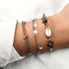 Boho Shell Star Beach Anklet Multilayer Silver Color Anklets Bracelets For Women Sandals Leg Chain Foot Jewelry Anckle Bracelets