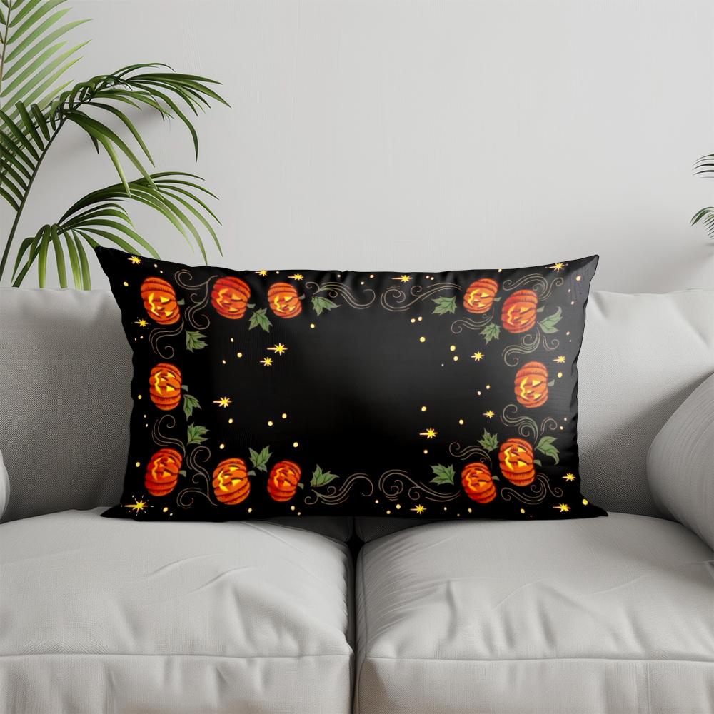 

Домашний Декор Хэллоуин Тыквы Узор Наволочка Подходит Для Дивана Спальни Автомобиля Наволочка Подушка Прямоугольная Подушка Для Спины 30x50cm