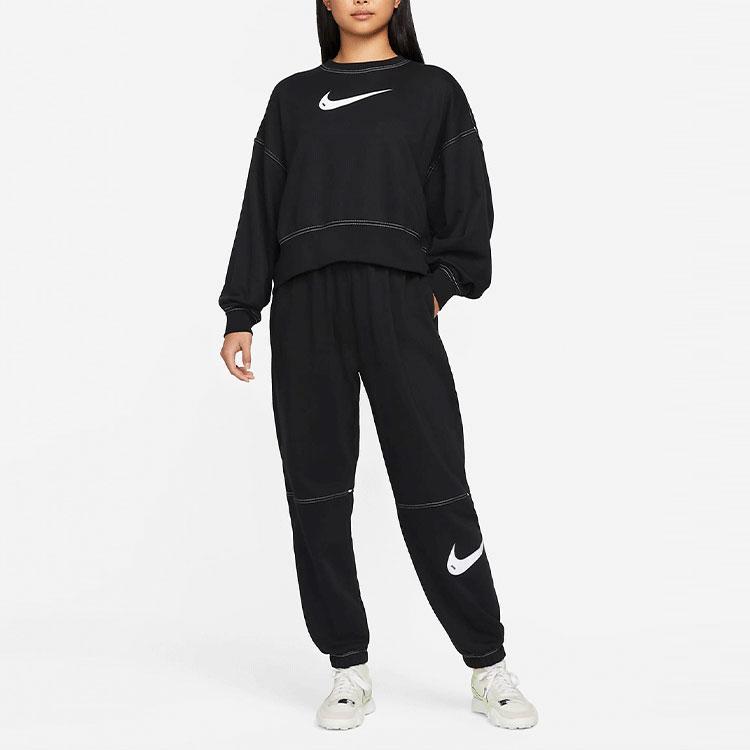 Nike Knitted Sweatpants Women's Black Moderate Cuffed Pants (Unisex) Knitted Sweatpants DM6206 010