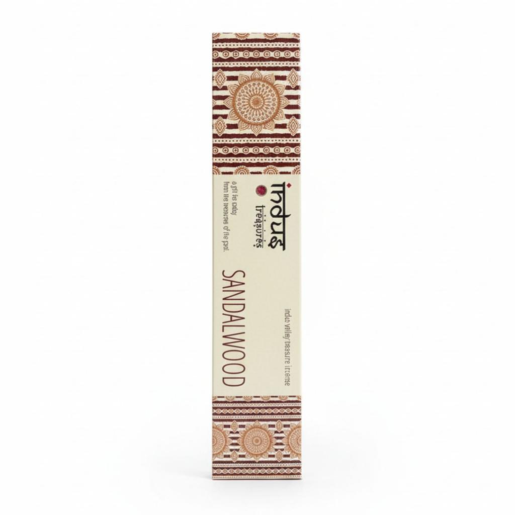 6x Indus Treasures Sandalwood Incense Sticks Hand-Rolled 15g