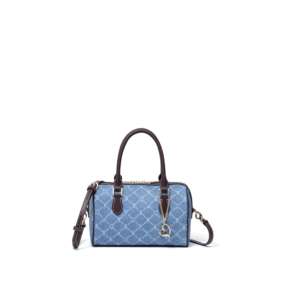 Mini Boston Bag Handbag Long Shoulder Bag Brand Logo Monogram Pattern Heart Charm PDLHJAB1 [Pinky & Dianne] 2-Way [Camping] Women s