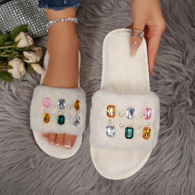 Damen Herbst- und Winterbekleidung 2025 Neue rutschfeste Baumwollpantoffeln mit weicher Sohle