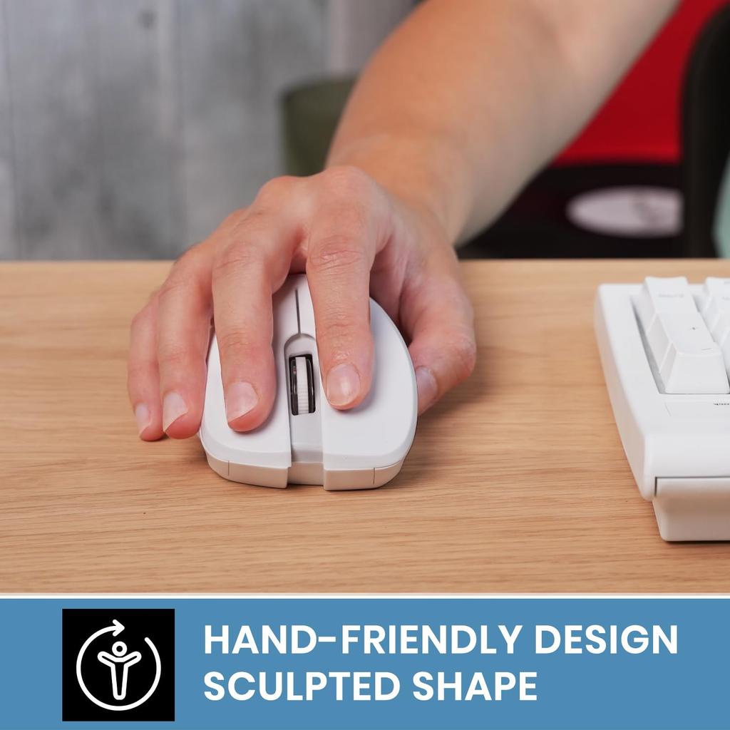 Perixx Wireless Mouse Silent Click PERIMICE-621W (2.4G, White)