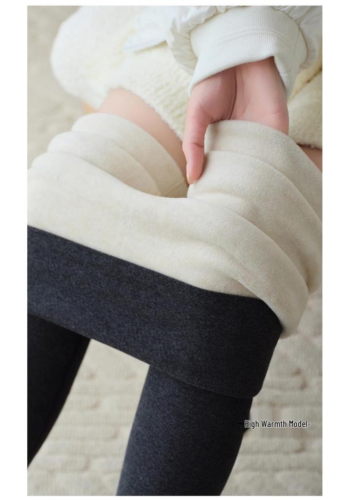 Women's Thermal High Waist Ribbed Tummy Control Slimming Base Layer Pants with Velvet, Winter 2025.