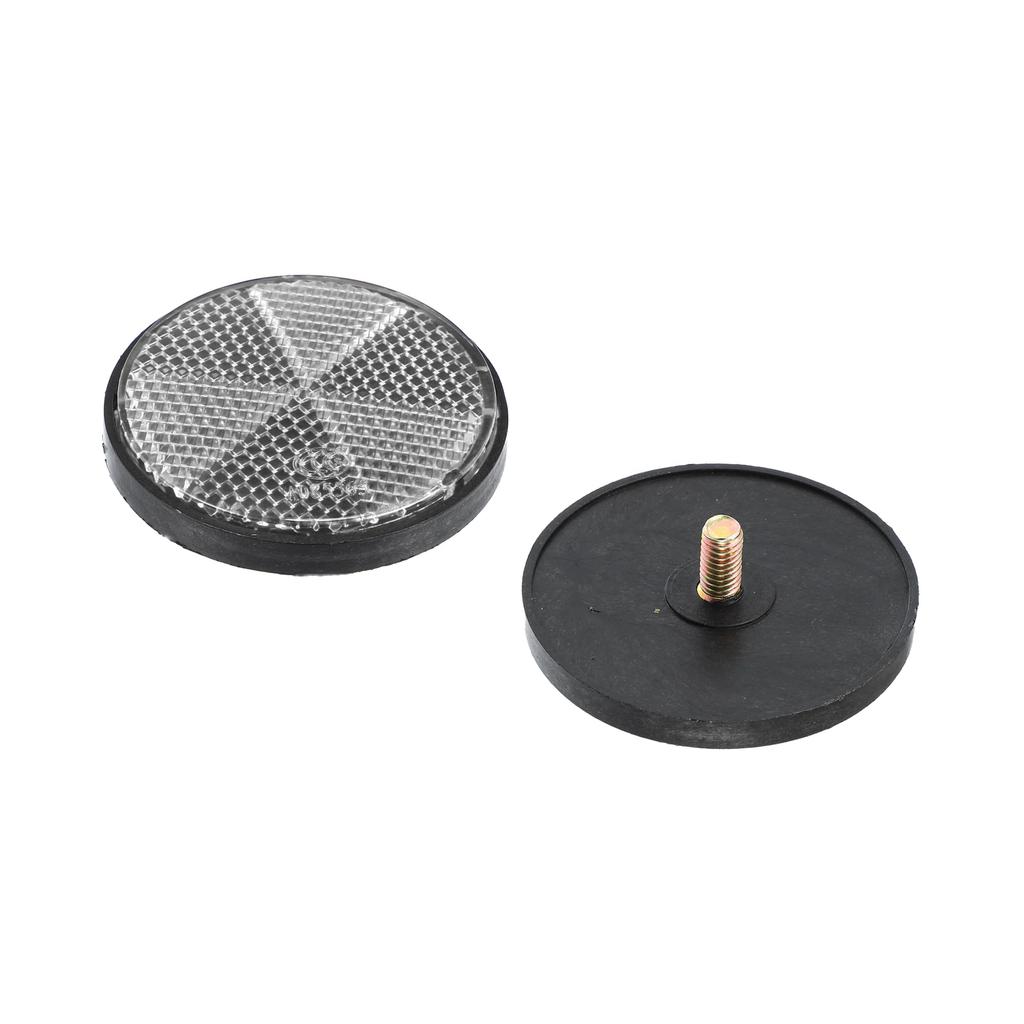 uxcell Reflektor Warnreflektor Reflektierende Abdeckung für Motorräder Kunststoff Schraubtyp M6x1.0 Weiß 4 Stück