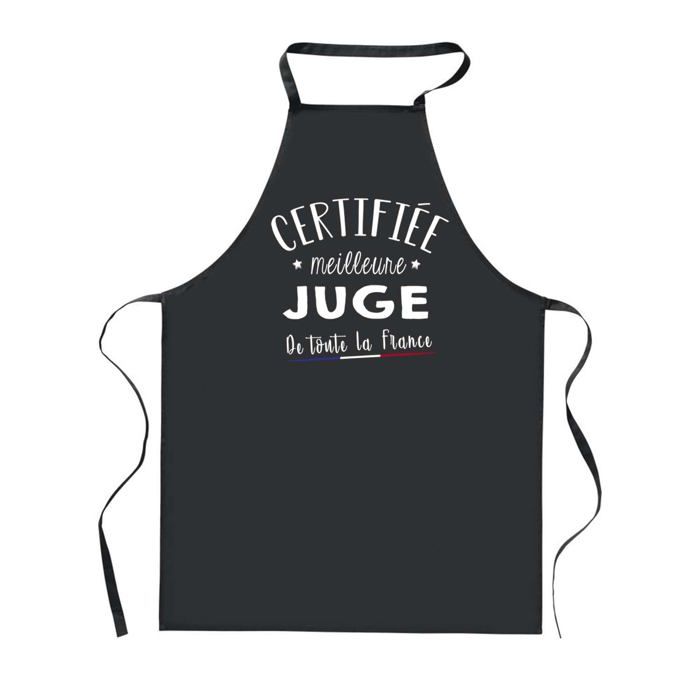 Tablier de cuisine - PLANETEE - Designs variés - Noir - Polyester - Impression bretonne