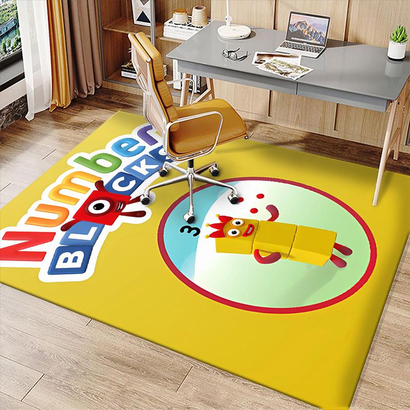 Numberblocks1 Printed Absorbent Washable Carpet, Non-Slip Bathroom Mats, Kitchen Rugs, Yoga Mat,Living Room Entrance, Camping Picnic Rugs