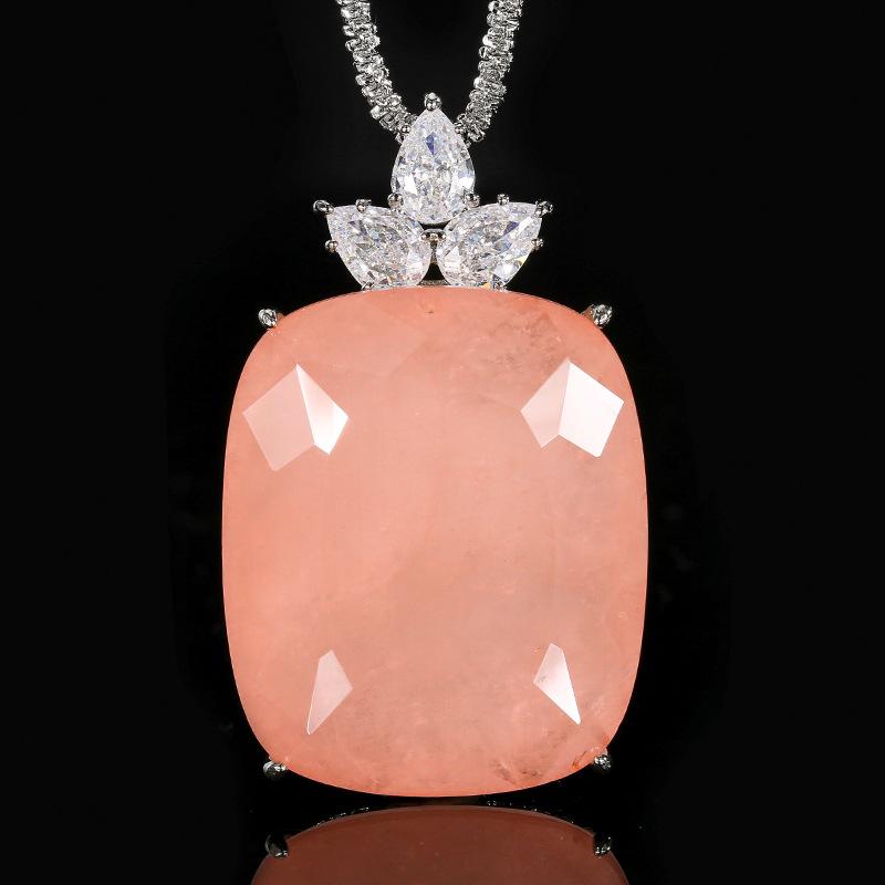 Jewelry New Necklace Pendant Paraiba Emerald High-end Luxury Women s Retro