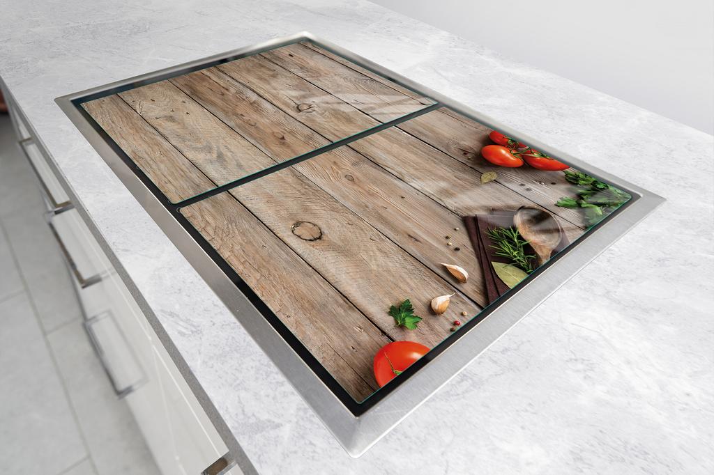PLACA PROTETORA DE VIDRO PARA COZINHA 2x35x52 MADEIRA