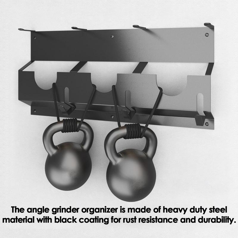 Wall Mount Angle Grinder Holder Angle Grinder Stand Angle Grinder Disc Grinder Cable Storage Rack For Cutting Polishing Machines