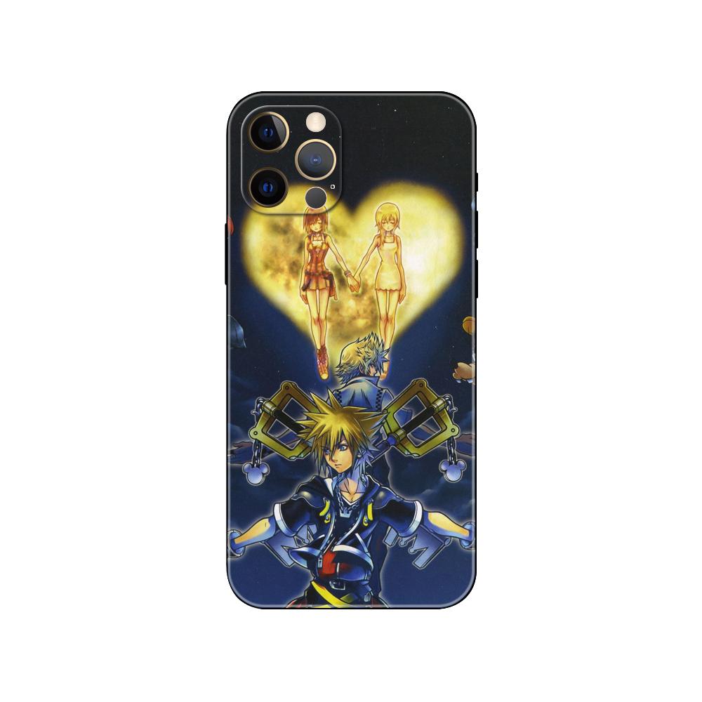 Custodia per telefono in stile Anime Kingdom Hearts per iphone 5 5s 2020se 6 6s 7 8 plus x 10 XR XS 11 12 13 mini pro MAX cover posteriore in tpu nero