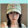 Pink Cotton Embroidered Baseball Cap With Wide Brim And Sun Protection For Women