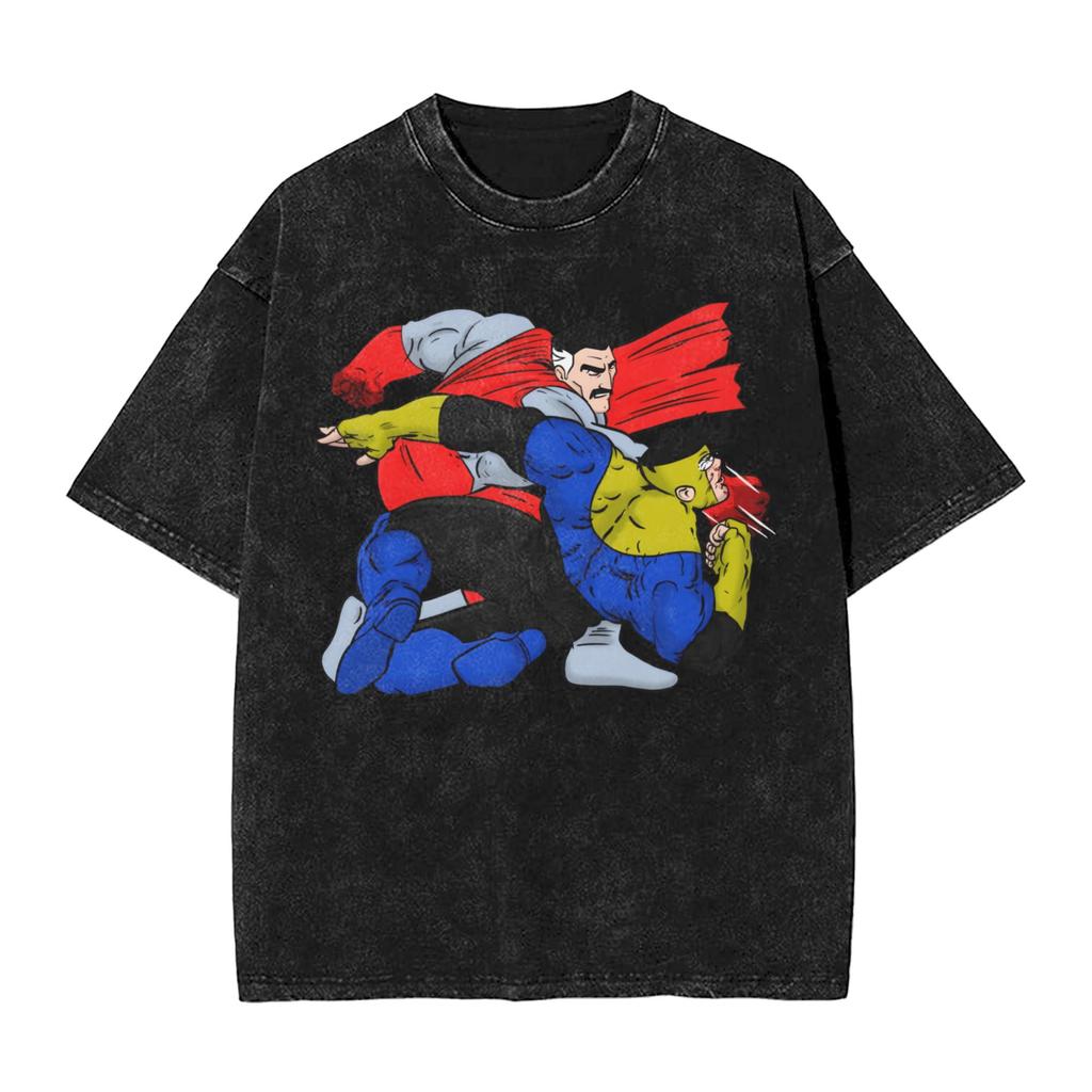 Men Tshirt Invincibles Viltrum Empire Logo Minimalist Print Washed T Shirts Harajuku Summer Tees Pattern Casual Clothes