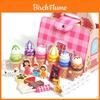 Wooden Toy Ice Cream And Dessert Playset With Handheld Box For Girls And Boys