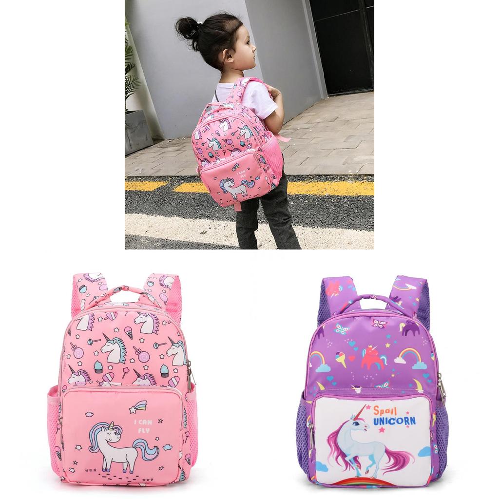 Childrens Cartoon Unicorn Backpack With Waterproof Nylon And Adjustable Straps For Preschool Kids
