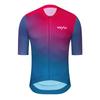 Men's Short Sleeve Cycling Jersey Summer Quick Drying Wear-resistant Breathable Gradient Bicycle Jersey Road Bike Shirts