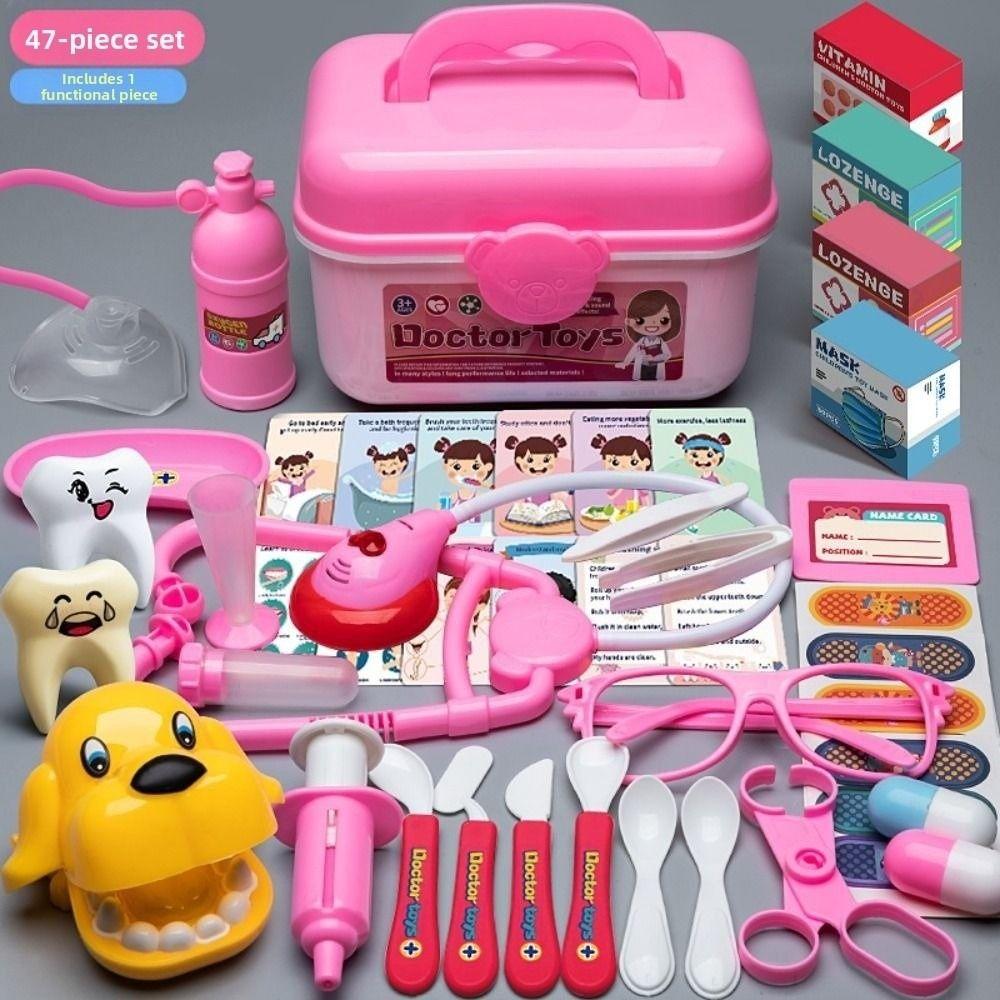 Simulation Dentist Doctor Pretend Role Play Kit Educational Nurse Tools Bag Toys Children Toys