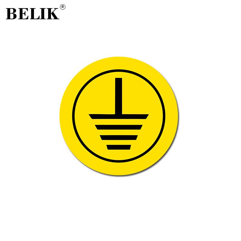 BELIK PVC Safety Warning Stickers 2x2cm