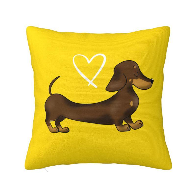 Dachshund Cushion Cover  cm Soft Sausage Badger Wiener Dog Throw Pillow Case Bedroom Decoration Bedding Sofa Pillowslip
