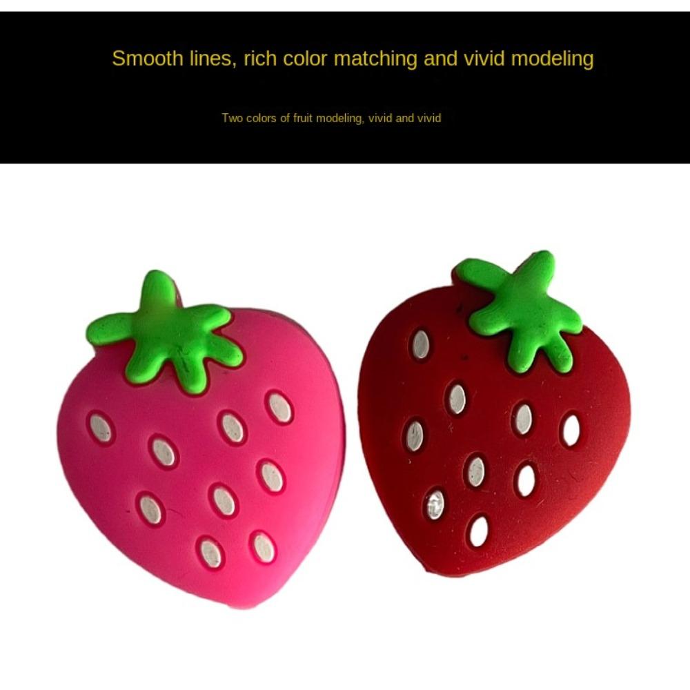 Strawberry Tennis Shockproof Absorber Buffer Tennis Racket Vibration Dampeners  Tennis Staff