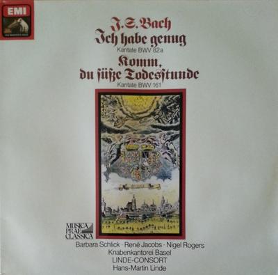 LP Record BACH BARBARA SCHLICK RENE JACOBS  Kantate Bwv 82a Ich Habe Genug K 1C06543076 EMI 1981 Germany Classical Used