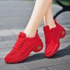 Dance shoes Red square dance shoes Soft-soled dance shoes Sneakers Mesh breathable