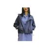 Puma Solid Color Loose Fit Full Zip Hooded Jacket Women jackets Navy-Blue 627729-59