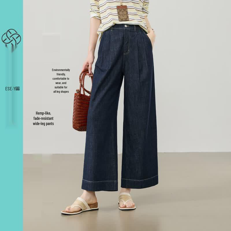 ESE-Y Women s Summer Cropped Wide Leg Jeans 33