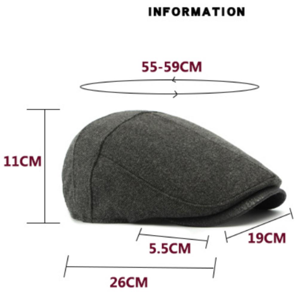 HT4941 Mens Berets Women Autumn Winter Wool Beret Hat Male Female Ivy Flat Cap Vintage Artist Painter Hat Adjustable Beret Cap