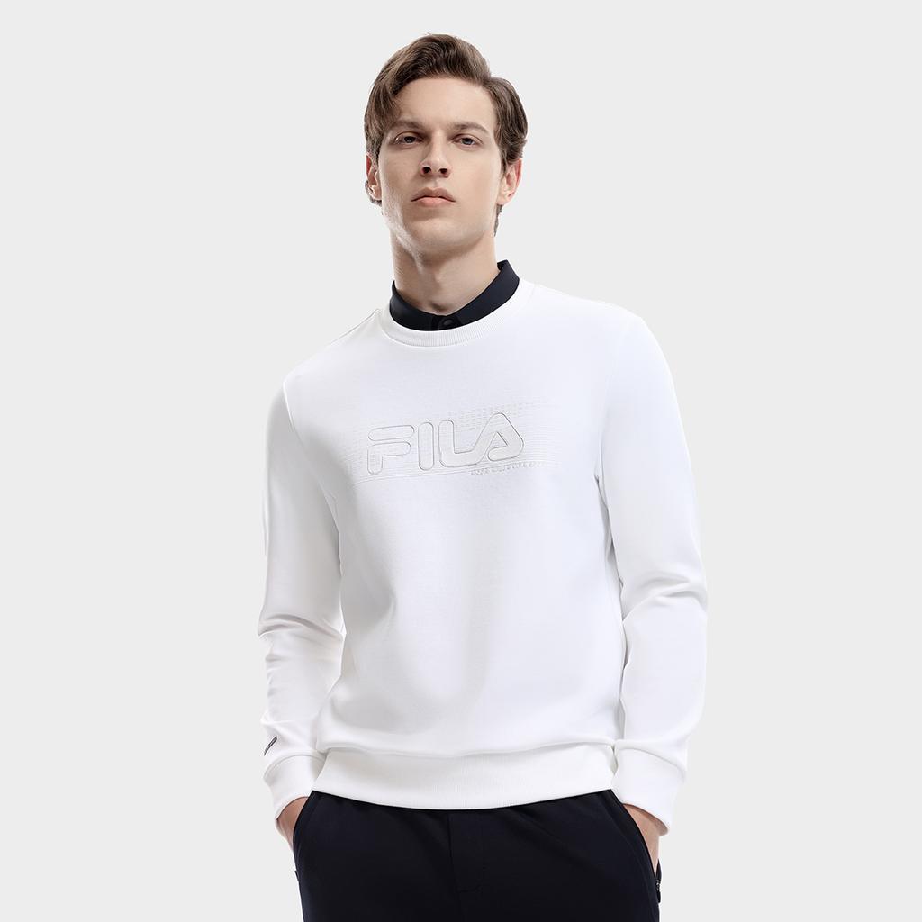 New FILA Sweatshirt Men's Standard White F11M332201F-WT
