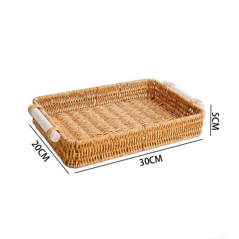European Style Rattan Weave Serving Tray Small