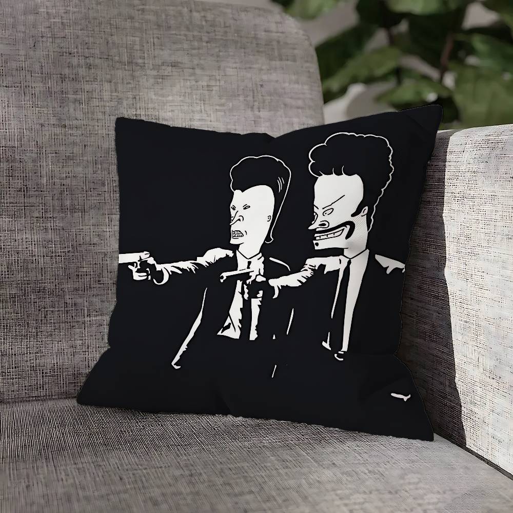 B-Beavis and B-Butt-H-Head Throw Pillow Case For 45x45cm 40x40cm 55x55cm 50x50cm 30x30cm Square Car Pillowcase Shell