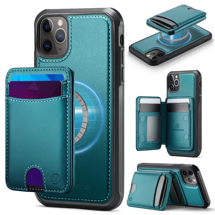 JEEHOOD J10 Flip Card Bag MagSafe Split RFID Leather Phone Case