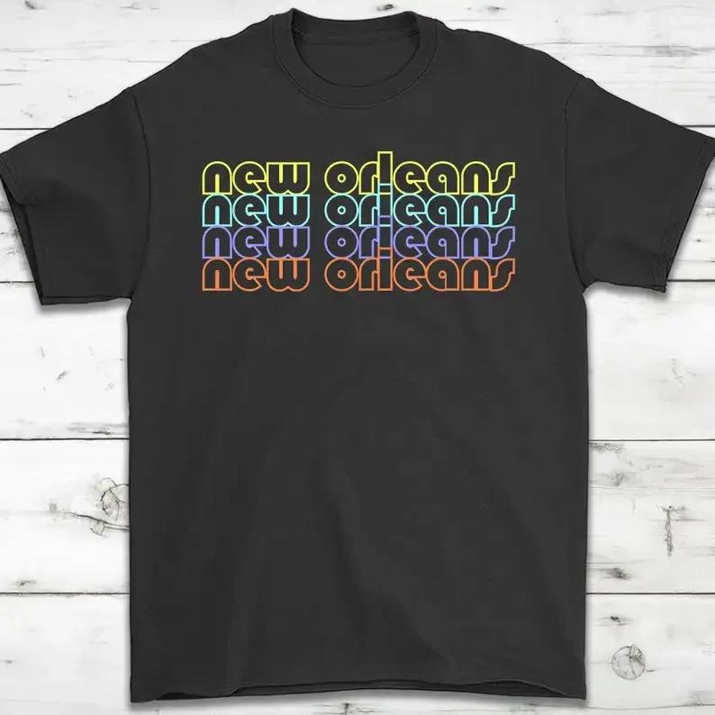 New Orleans Neon Lights Tshirt Gift New Orleans Louisiana Unisex Shirt 2019 Fashion Unisex Tee
