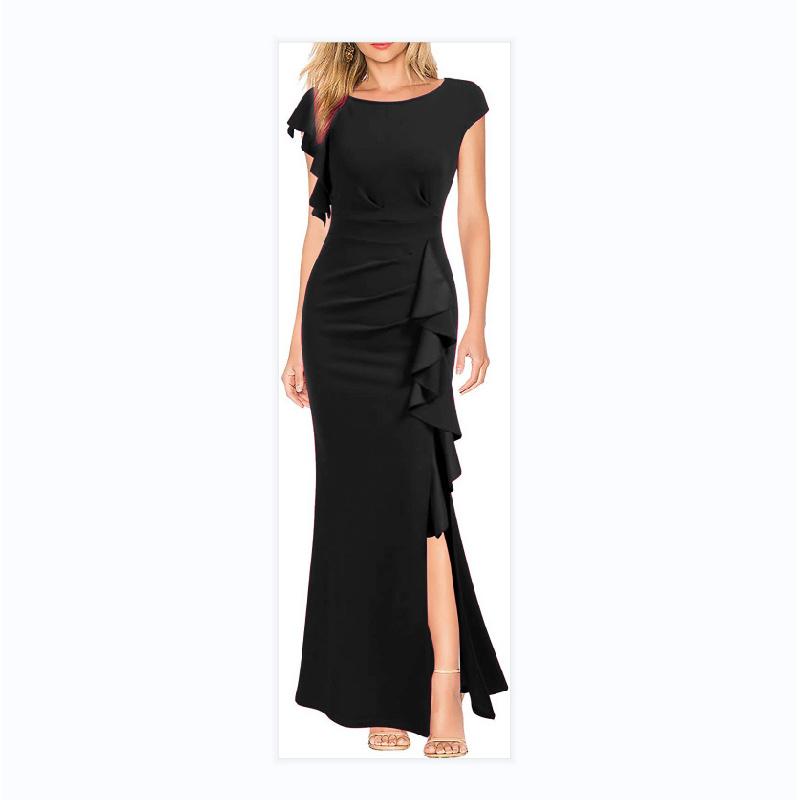 2026 Elegant Commuting Dress, Evening Gown, Ruffled Mermaid Tail Women's Long Dress