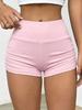 Nackte Dreipunkt-Hose, Yogahose, Damen-Sportshorts mit Kordelzug, Pfirsich-Po-Lifting-Fitnessshorts, Damen Sommer