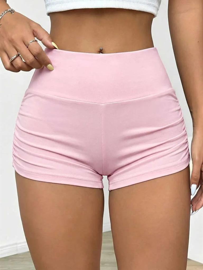Nackte Dreipunkt-Hose, Yogahose, Damen-Sportshorts mit Kordelzug, Pfirsich-Po-Lifting-Fitnessshorts, Damen Sommer