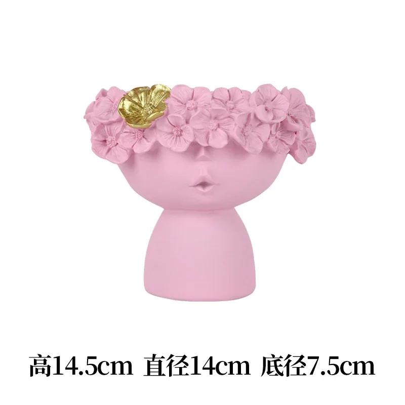Nordic Decoration Home Flower Vase Living Room Decoration Vases Cute Girl Arranging Flower Container Desktop Accessories