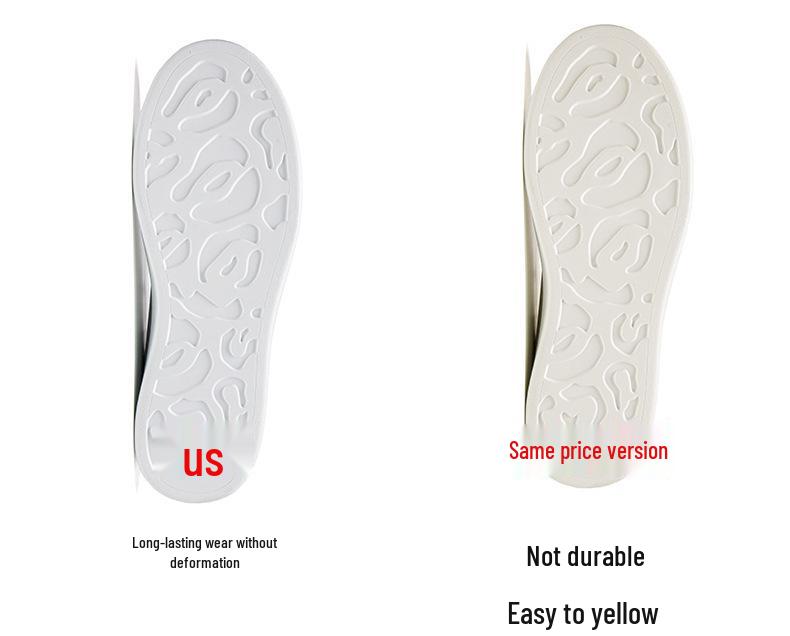 Men's Low Heel White Cowhide Platform Sneakers - Invisible Height Boost, Casual Youth Style, for Couples