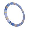 Watch Bezels Inserts Blue Circle with Gold Words Ceramics Watch Dial Bezel Ring for Replacements