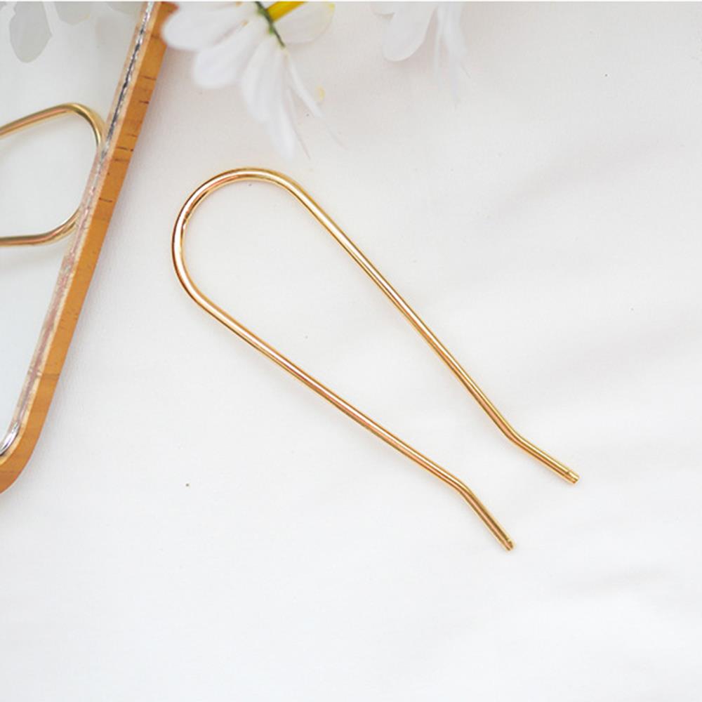 Metall U-förmige Haargabel Elegant Einfach Legierung Langes Dickes Haar Französische Haarnadel Haarstab Frauen Mädchen Haarspange Haarschmuck